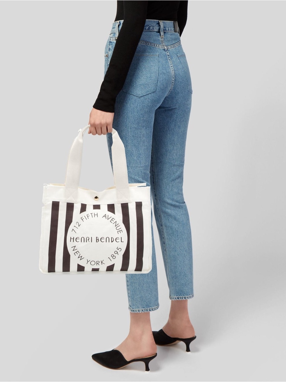 Henri Bendel 712 Fifth Avenue Canvas A-List Tote Bag NWT